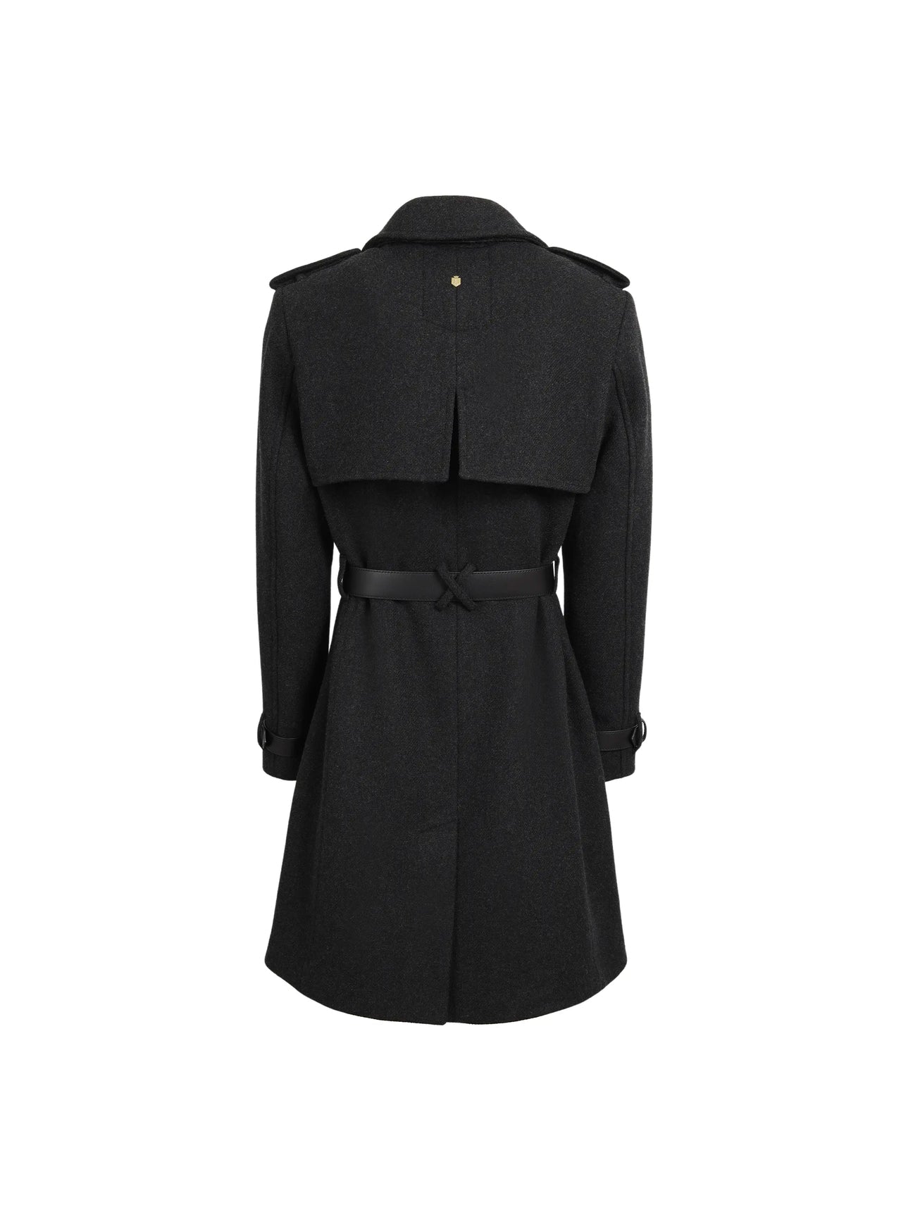 Sophia Wool Trench Coat Charcoal