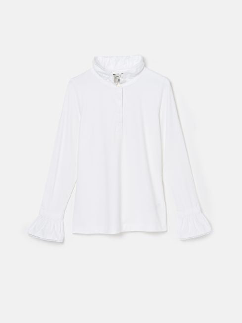 Kate
White Long Sleeve Frilled Neck Top