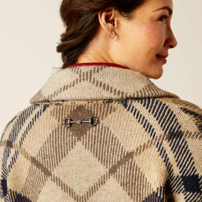 Ballston Cardigan Oatmeal Plaid