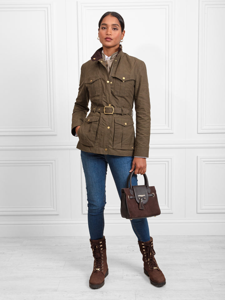 The Sadie Women’s Jacket - Khaki Dry Wax Cotton