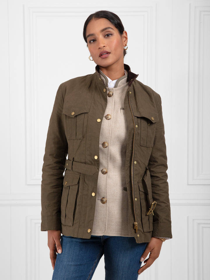 The Sadie Women’s Jacket - Khaki Dry Wax Cotton