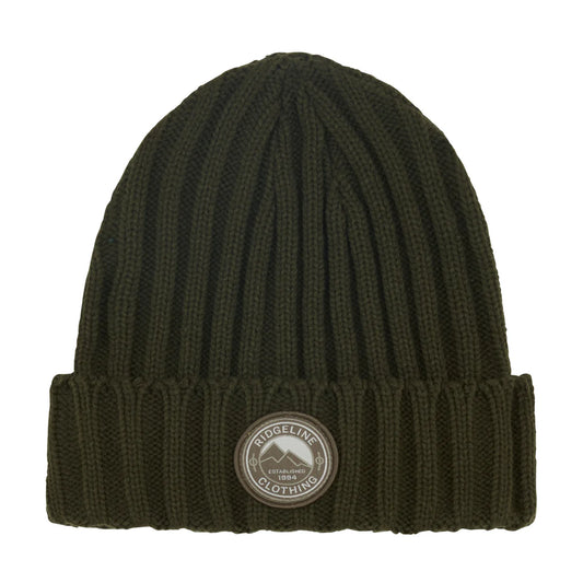 Ridgeline Knitted Beanie Olive