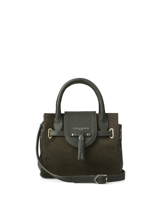 The Windsor Women's Mini Handbag - Moss Green Suede