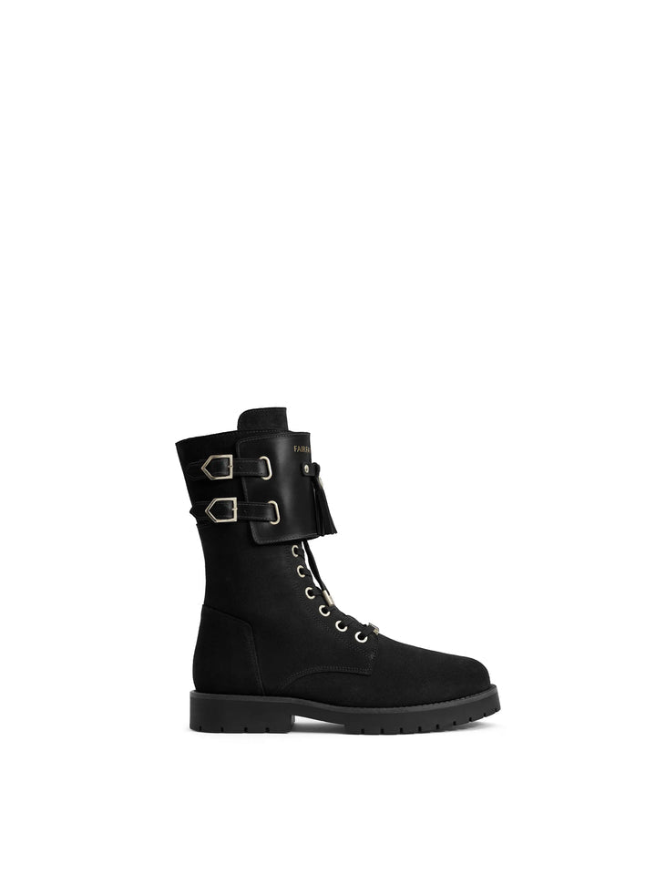 Windsor Black Combat Boots