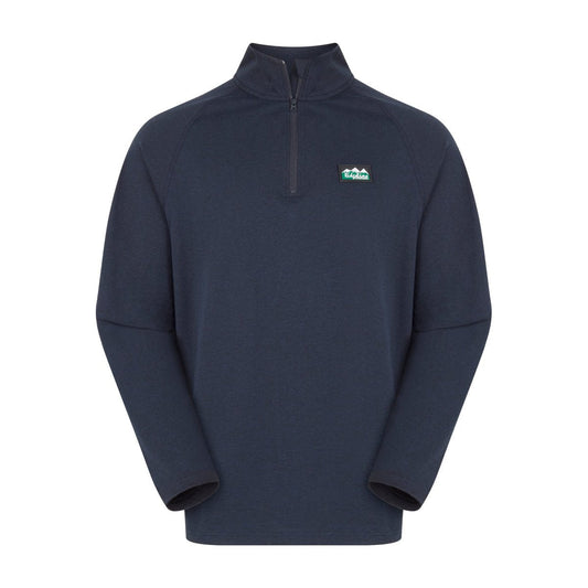 Men’s Baseline Pull on Zip Top Navy Marl