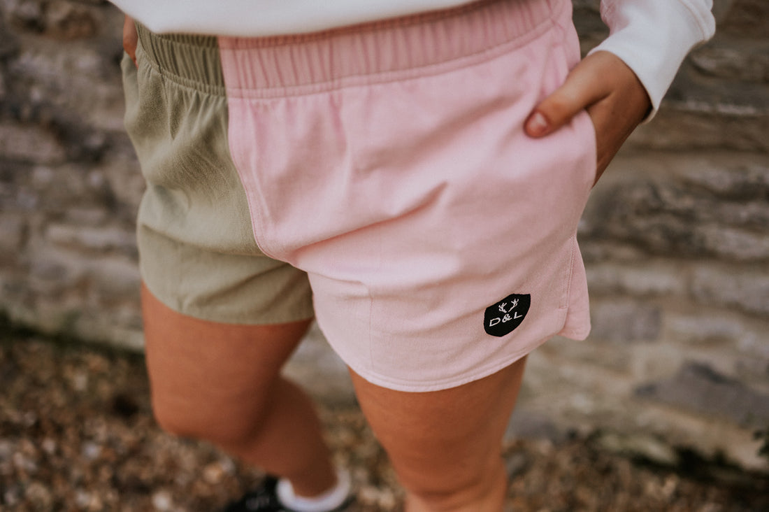 Unisex Pink & Green Shorts