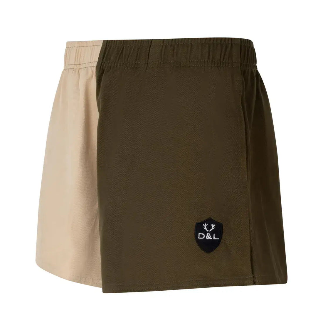 Unisex Khaki & Cream Shorts