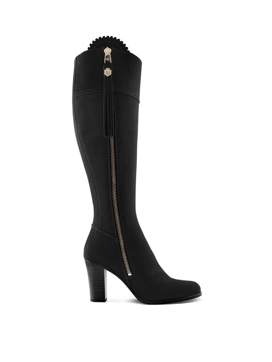 High Heeled Sporting Fit Regina Black Suede