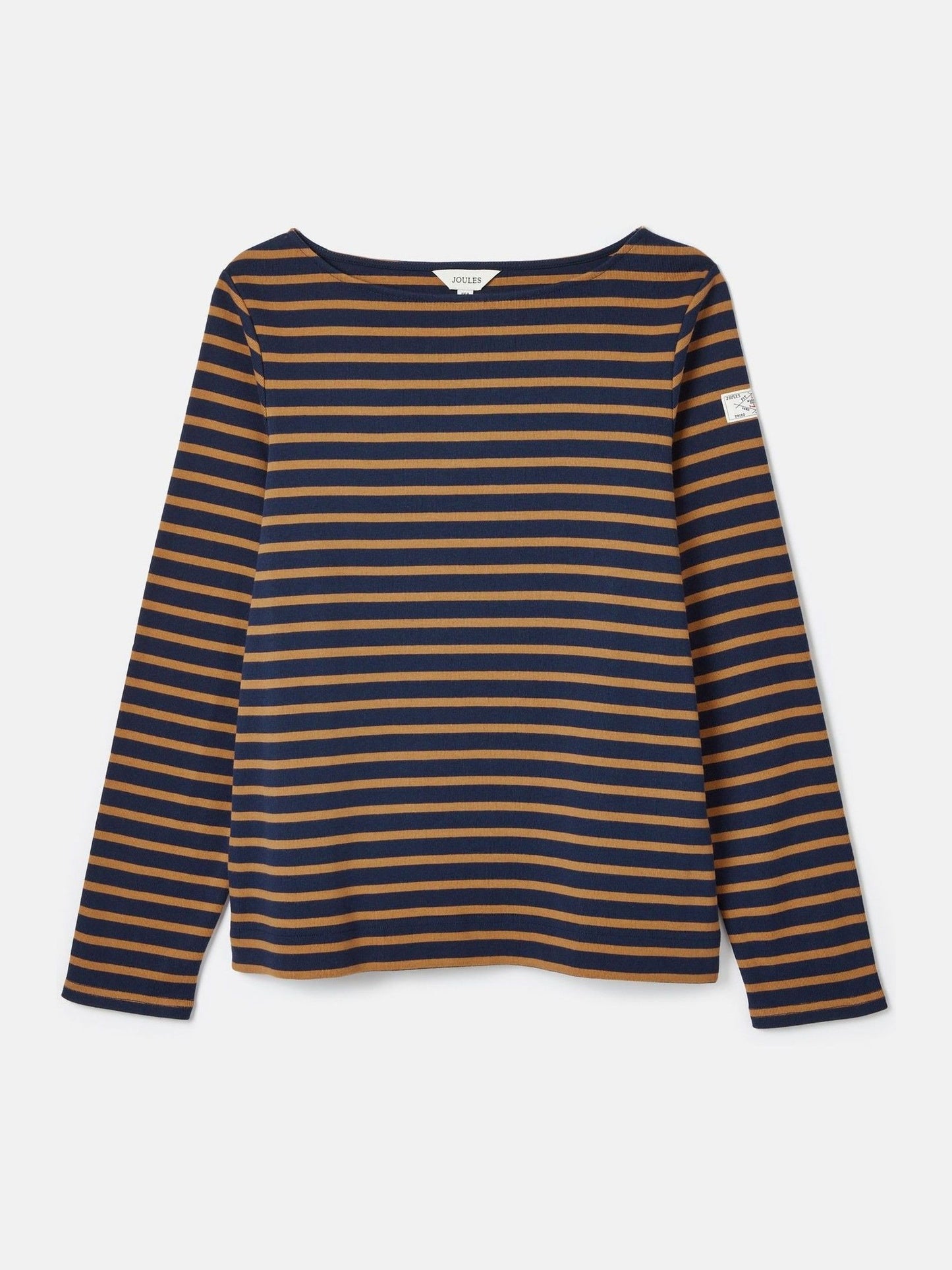 Harbour Navy Boat Neck Breton Top