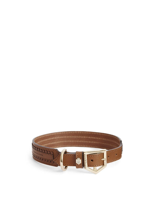 Bakewell Tan Leather Dog Collar