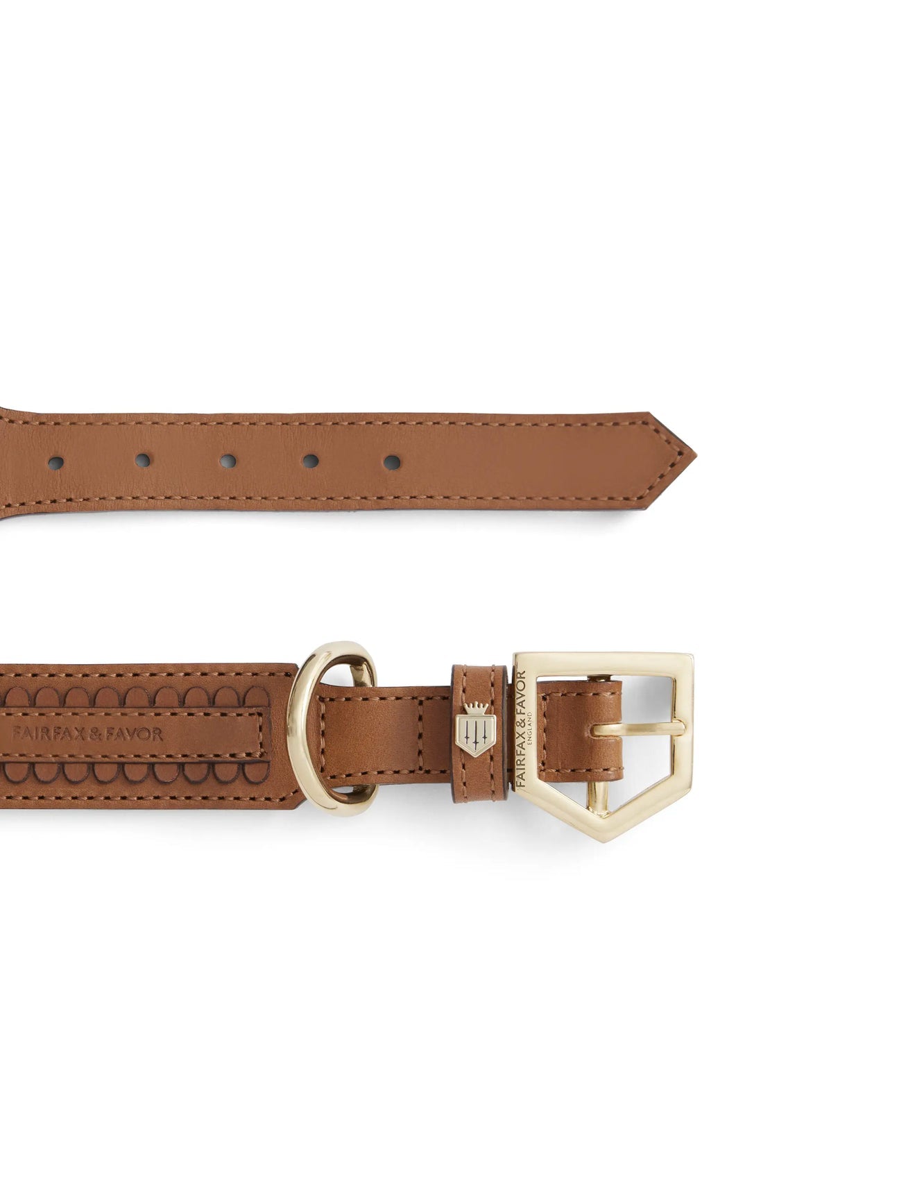 Bakewell Tan Leather Dog Collar