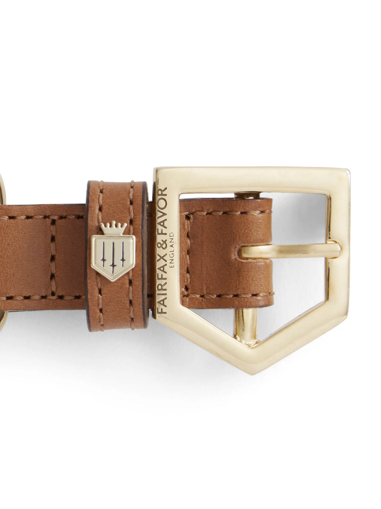 Bakewell Tan Leather Dog Collar