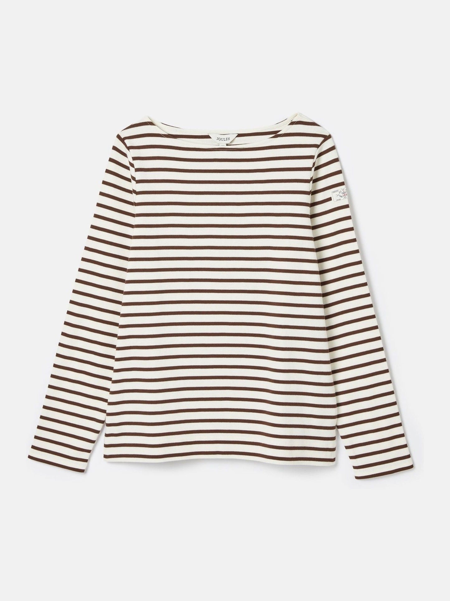 Harbour Brown/Cream Boat Neck Breton Top