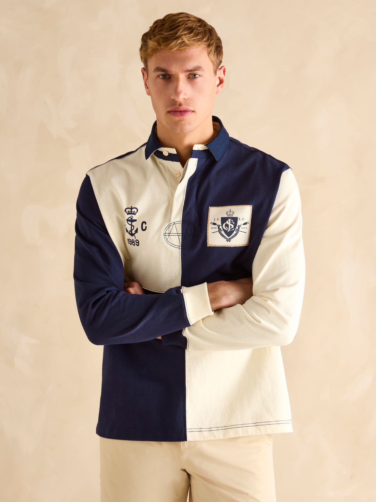 Harlequin Cream/Navy Rugby Club Shirt