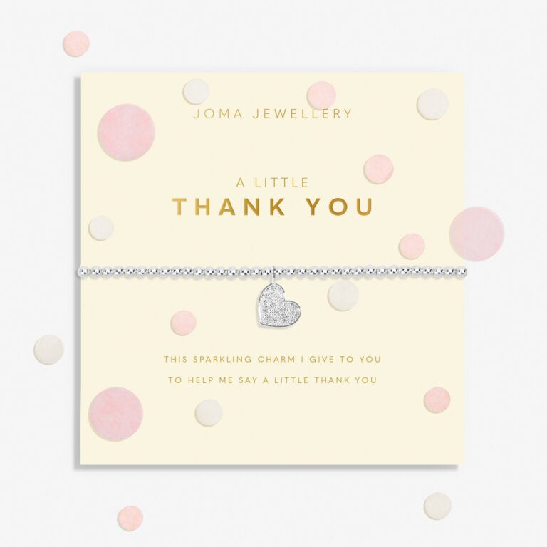 Confetti A Little 'Thank You' Bracelet In Silver Plating