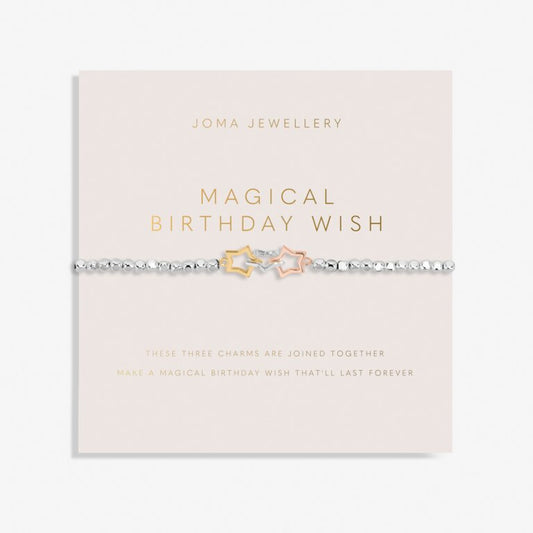 Forever Yours 'Magical Birthday Wish' Trio Bracelet In Silver, Gold And Rose Gold Plating