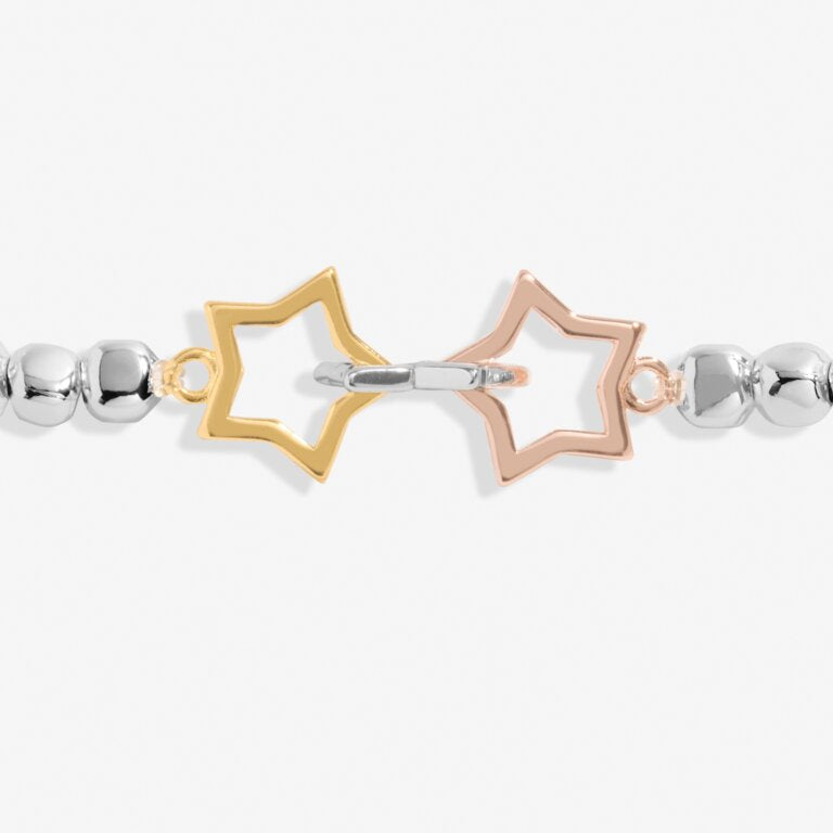 Forever Yours 'Magical Birthday Wish' Trio Bracelet In Silver, Gold And Rose Gold Plating