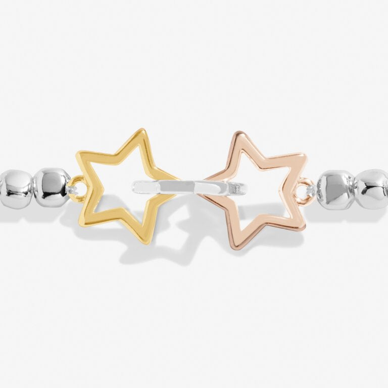 Forever Yours 'Best Teacher Ever' Trio Bracelet In Silver, Gold And Rose Gold Plating