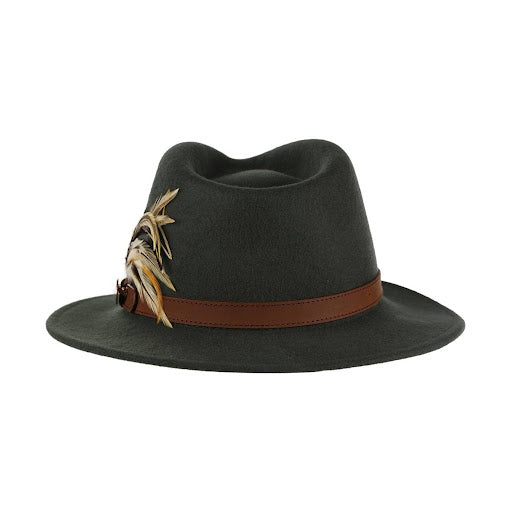 The Suffolk Fedora Olive (Bronze Feather)