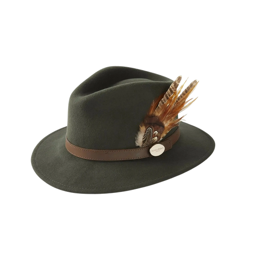 The Suffolk Fedora Olive (Bronze Feather)