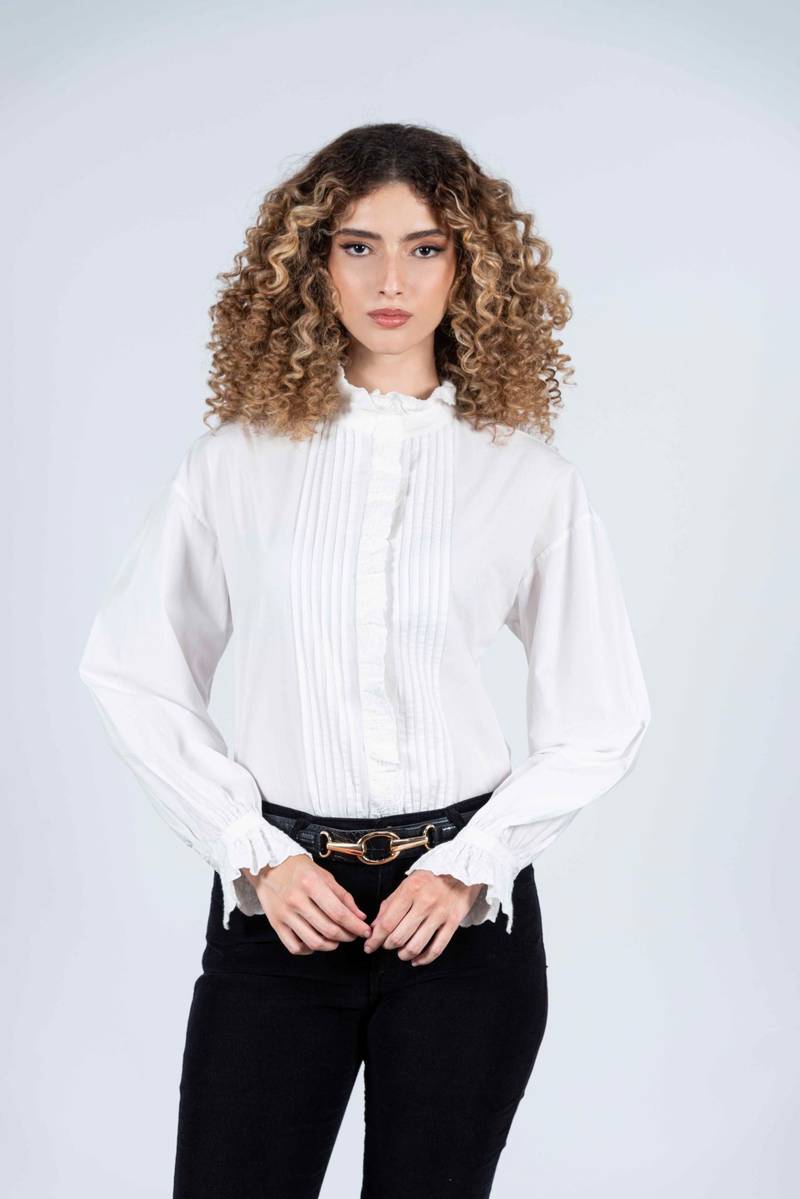 Hilla White luxury blouse