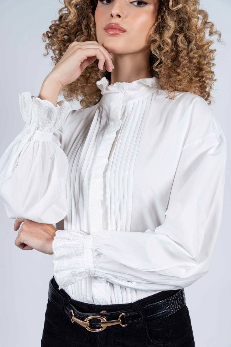 Hilla White luxury blouse