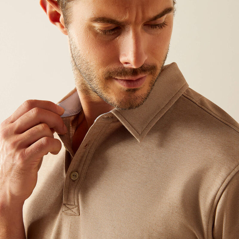 Shaldon Polo  SILKEN BROWN HEATHER