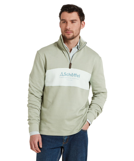 Trencrom Quarter Zip Aqua Grey/Blue Water