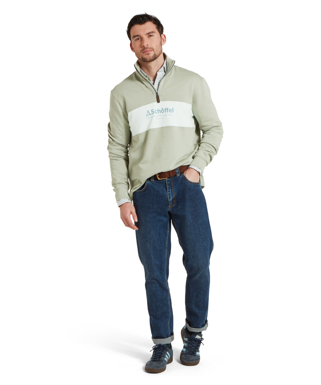 Trencrom Quarter Zip Aqua Grey/Blue Water