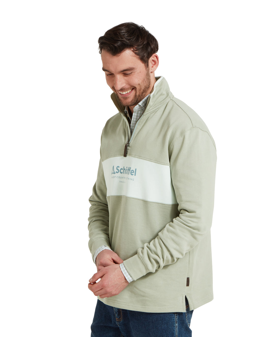 Trencrom Quarter Zip Aqua Grey/Blue Water