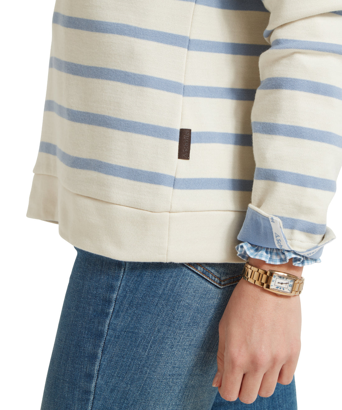 Sandown Sweatshirt Pale Blue Stripe