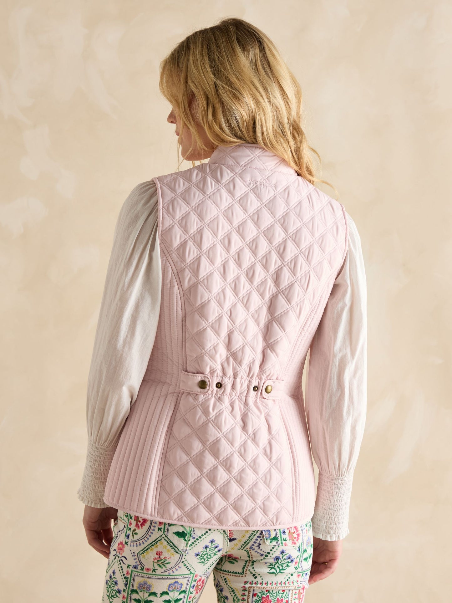 Minx Pink Showerproof Diamond Quilted Gilet Pink