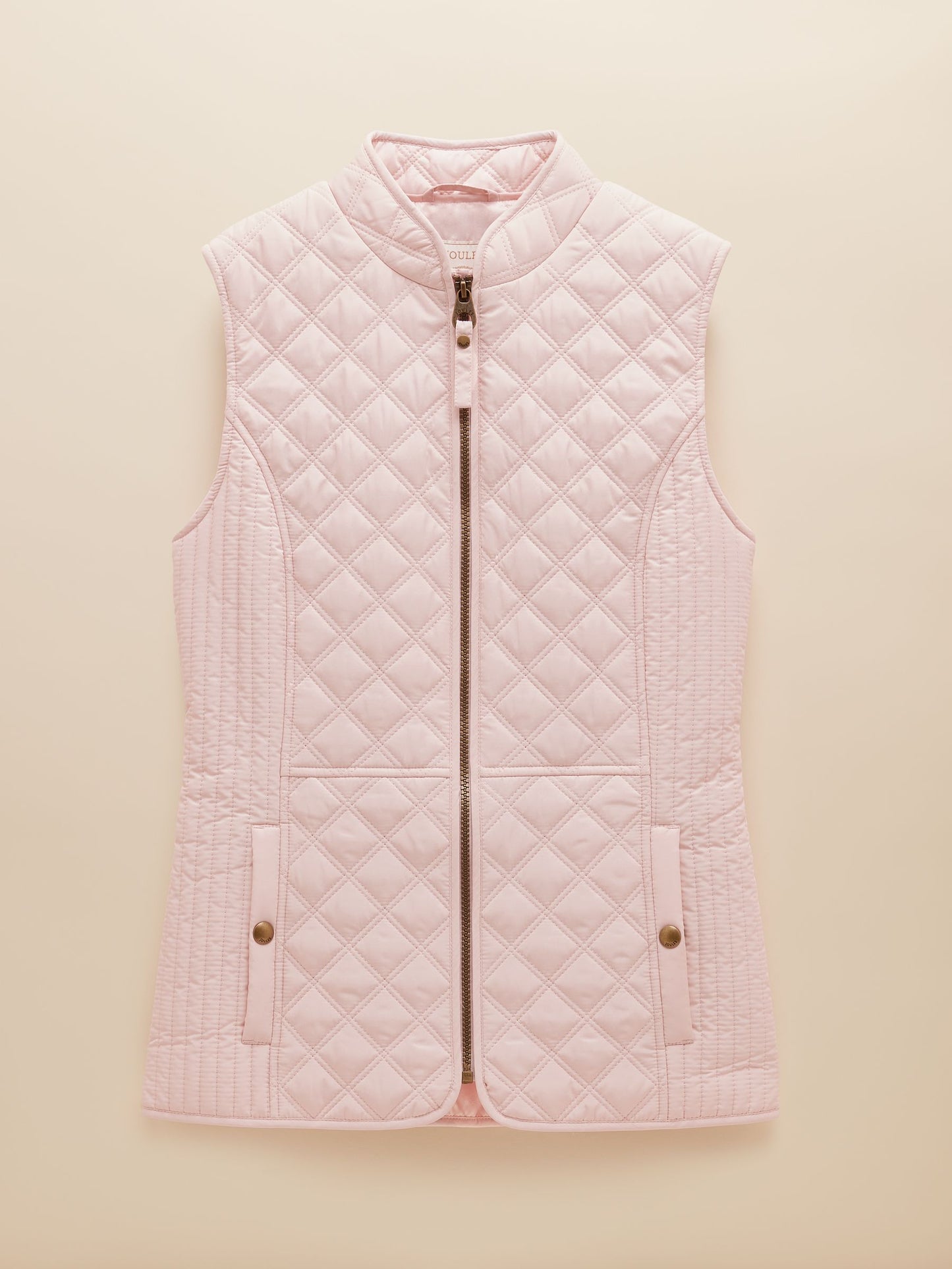 Minx Pink Showerproof Diamond Quilted Gilet Pink