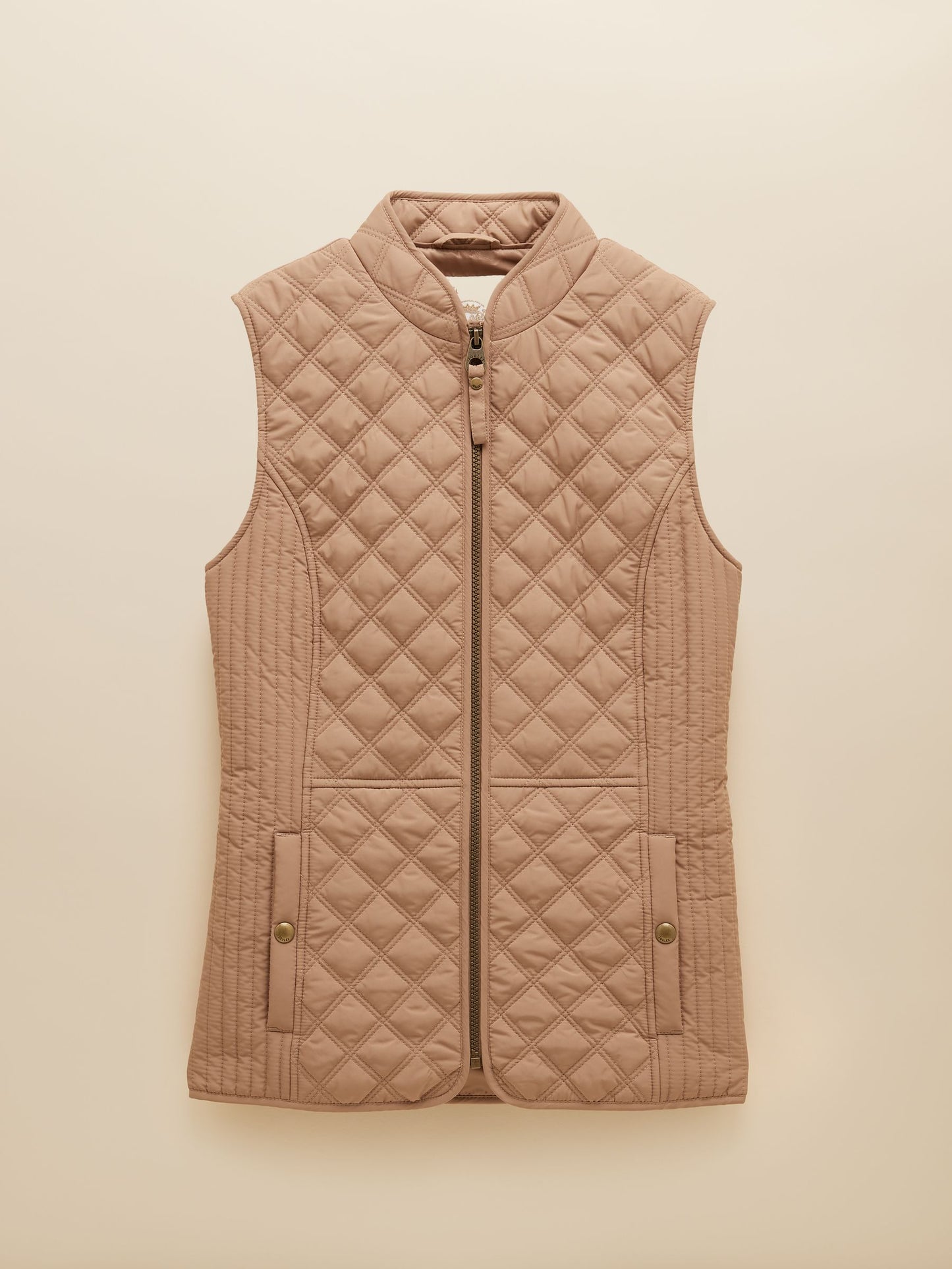 Minx Brown Showerproof Diamond Quilted Gilet Brown