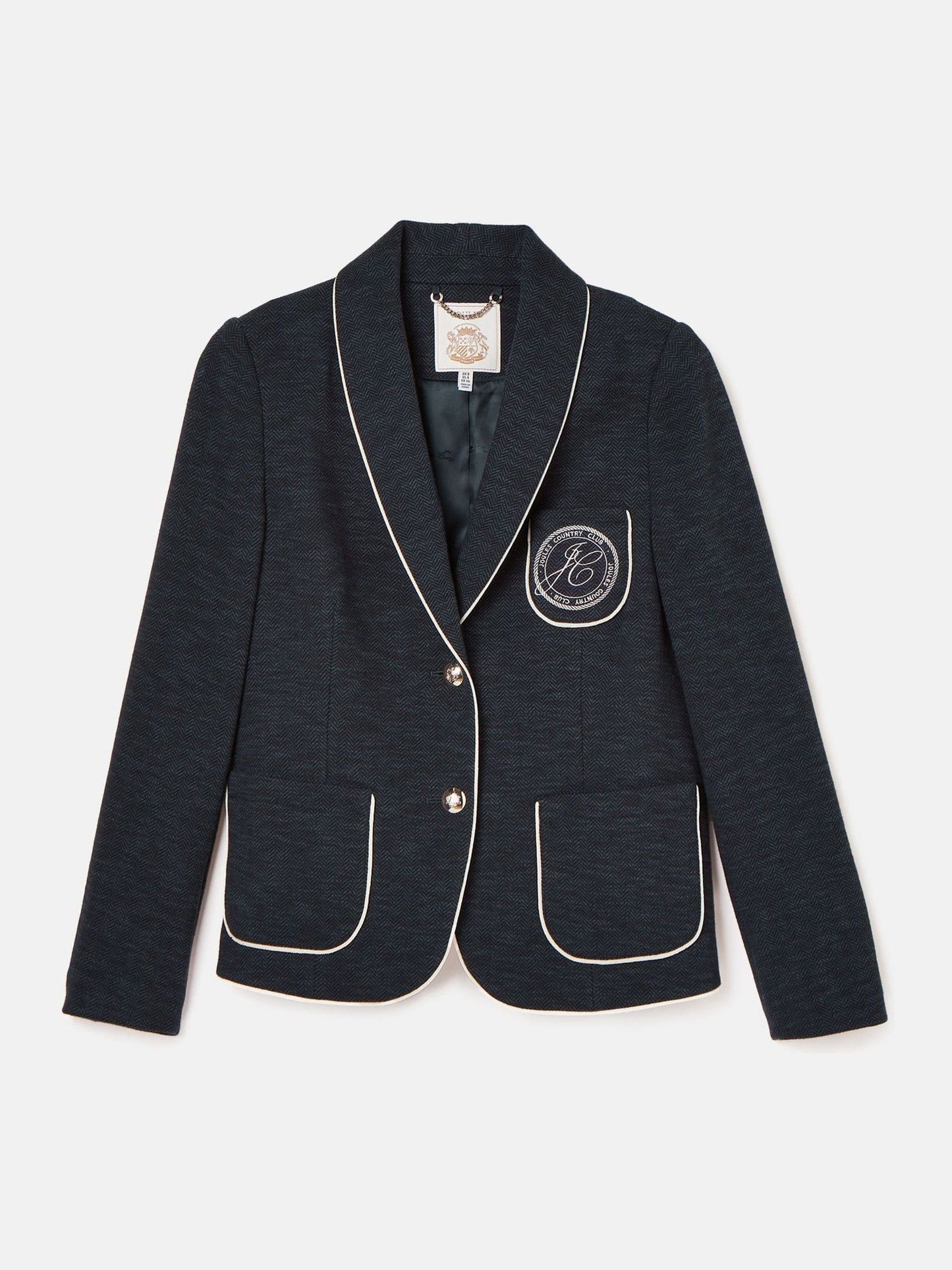 Hartley Navy Shawl Collar Blazer