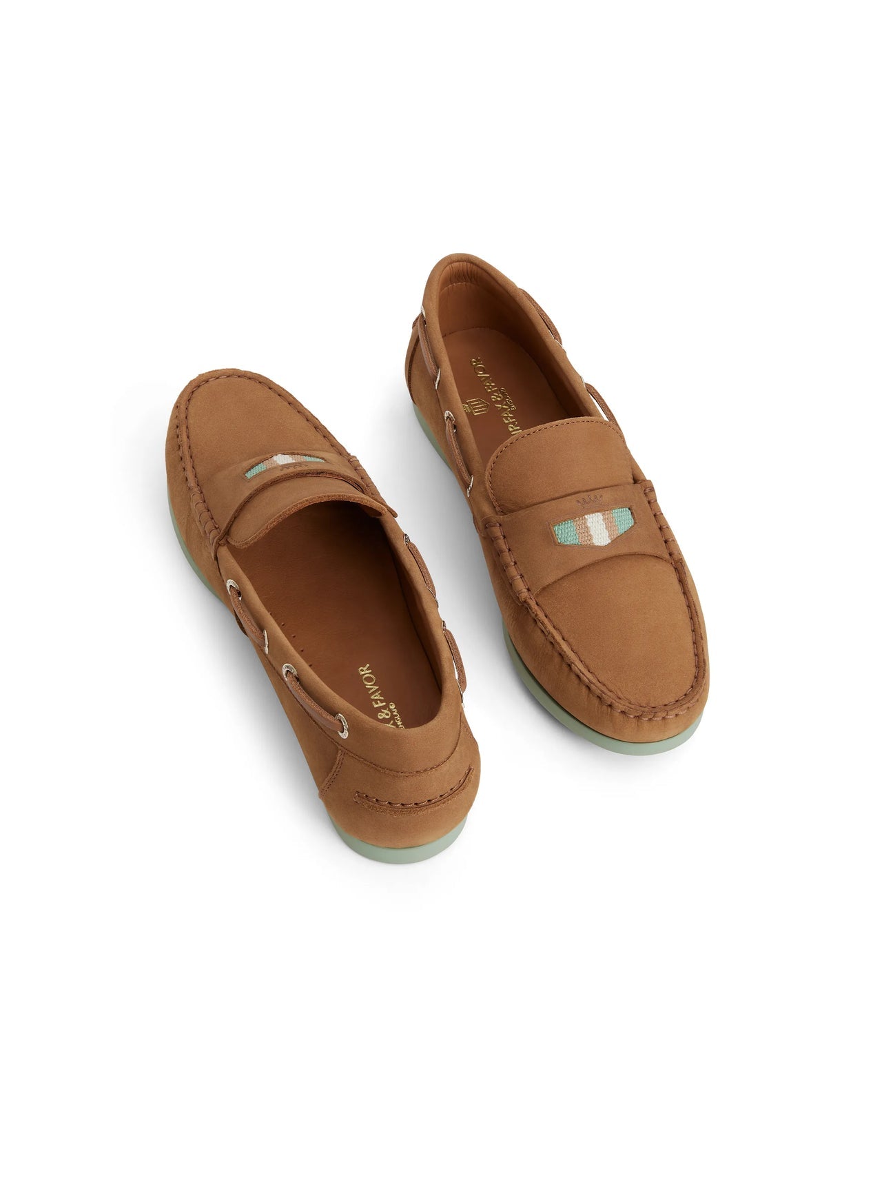 Boston Tan & Mint Deck Shoe