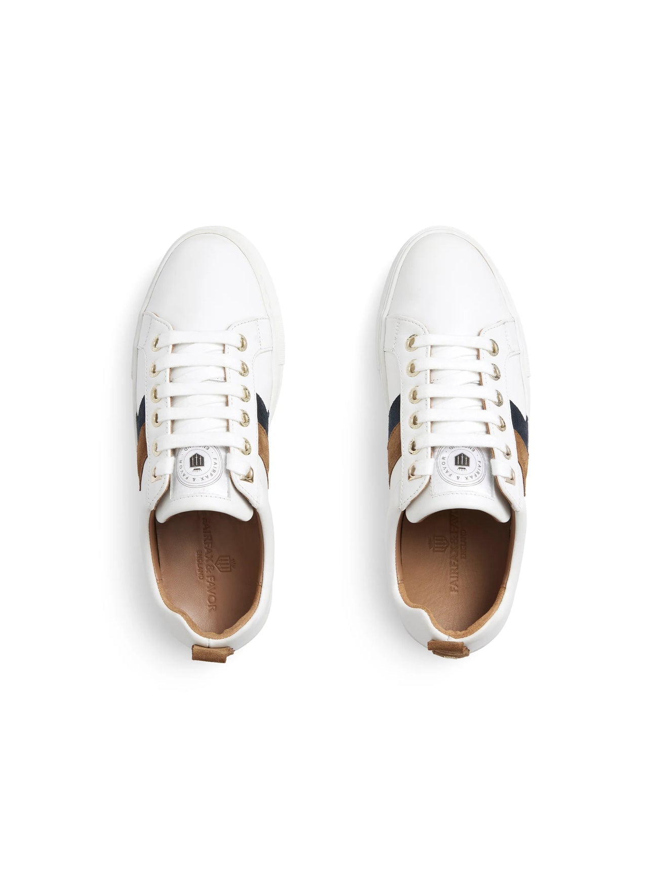 Alexandra Tan & Navy Platform Trainers