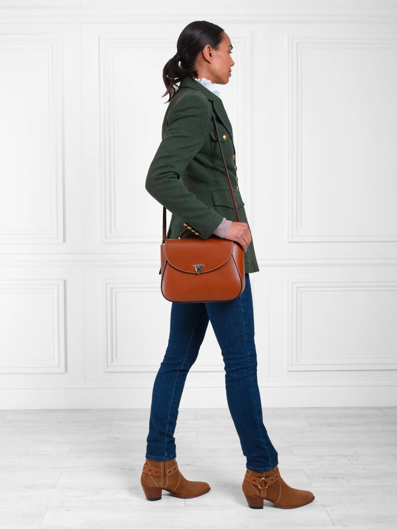 Blenheim Tan Leather Crossbody