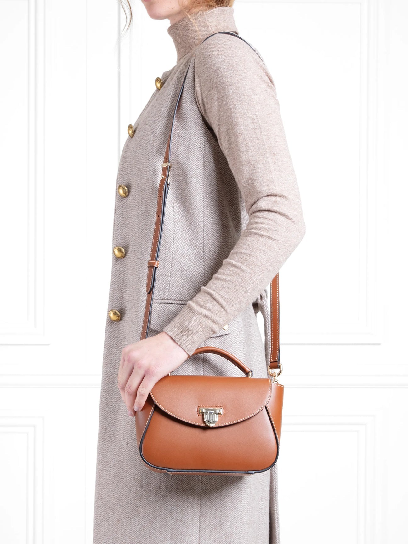 Blenheim Tan Leather Mini Handbag