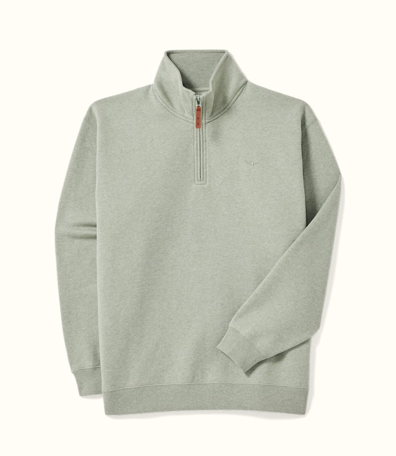 Mulyungarie 1/4 zip Sweatshirt Green Marl