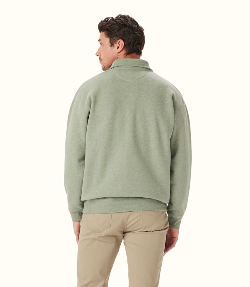 Mulyungarie 1/4 zip Sweatshirt Green Marl