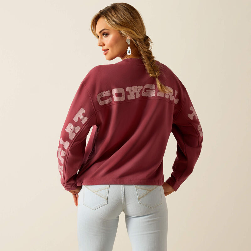 Cowgirl Tough Sweatshirt Dry Rose