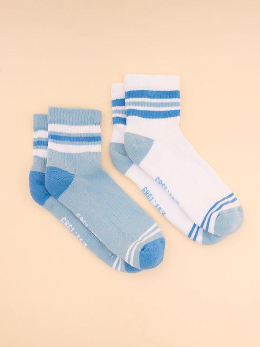 Women's Volley Blue Pack of Two Tennis Socks