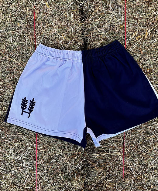 White/Navy Harlequin Shorts