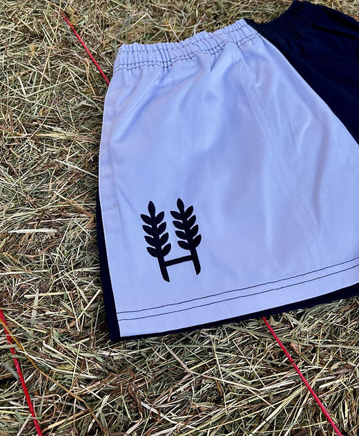 White/Navy Harlequin Shorts