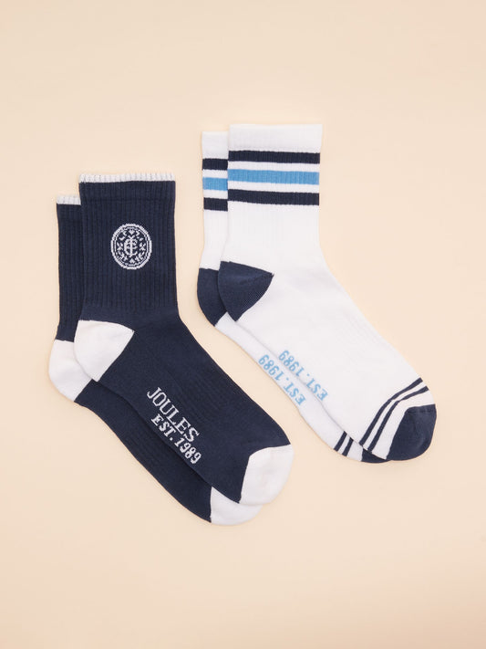 Men's Volley Navy Pack of Two Tennis Socks