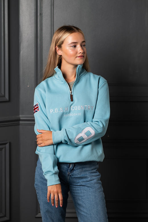 Tidal Quarter Zip Azure Sky