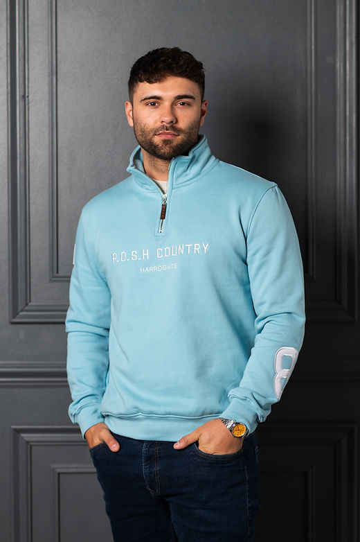 Tidal Quarter Zip Azure Sky