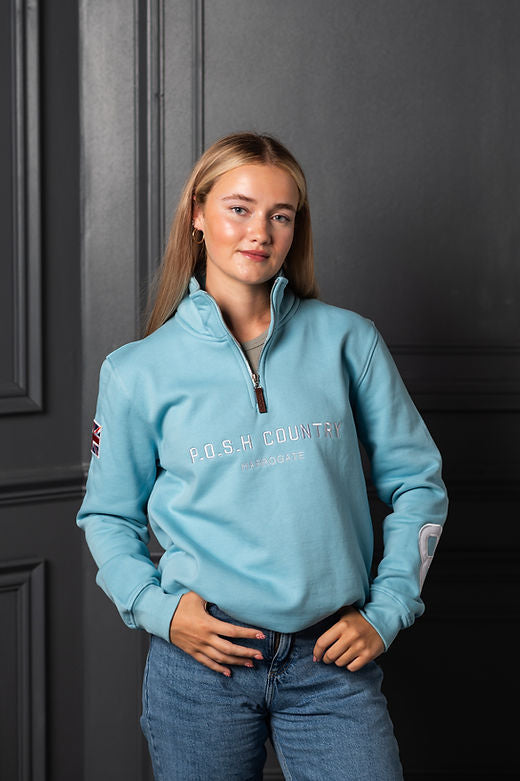 Tidal Quarter Zip Azure Sky