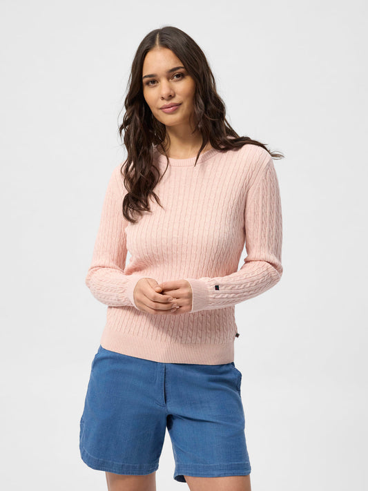 Susan Cable Knit Rose Pastel